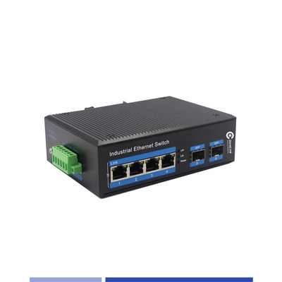 खरीदें इंडस्ट्रियल फाइबर मीडिया कन्वर्टर 10/100/1000M 2 SFP 4 RJ45 पोर्ट के साथ सिंगलमोड SMF डुप्लेक्स 1310nm 20KM ऑनलाइन निर्माण