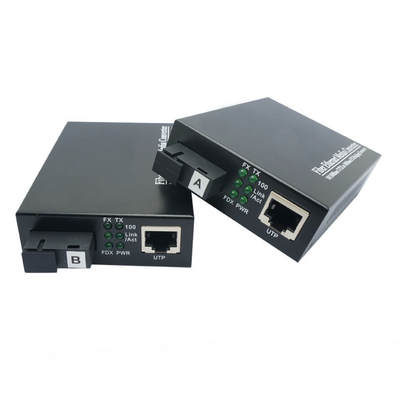 खरीदें BIDI फाइबर मीडिया कन्वर्टर्स 10/100Mbps सिंगलमोड SMF TX1310nm/RX1550nm सिम्पलेक्स SC 20KM ऑनलाइन निर्माण