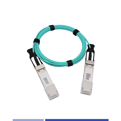 खरीदें 40G एक्टिव ऑप्टिकल केबल ((AOC) QSFP+ OM3 एक्टिव केबल 1m LSZH Aqua ऑनलाइन निर्माण
