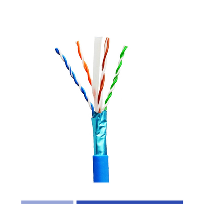 खरीदें F/UTP 23AWG Cat6 केबल ठोस तांबा 4 जोड़ी पीवीसी जैकेट नीला 305Mtr ऑनलाइन निर्माण